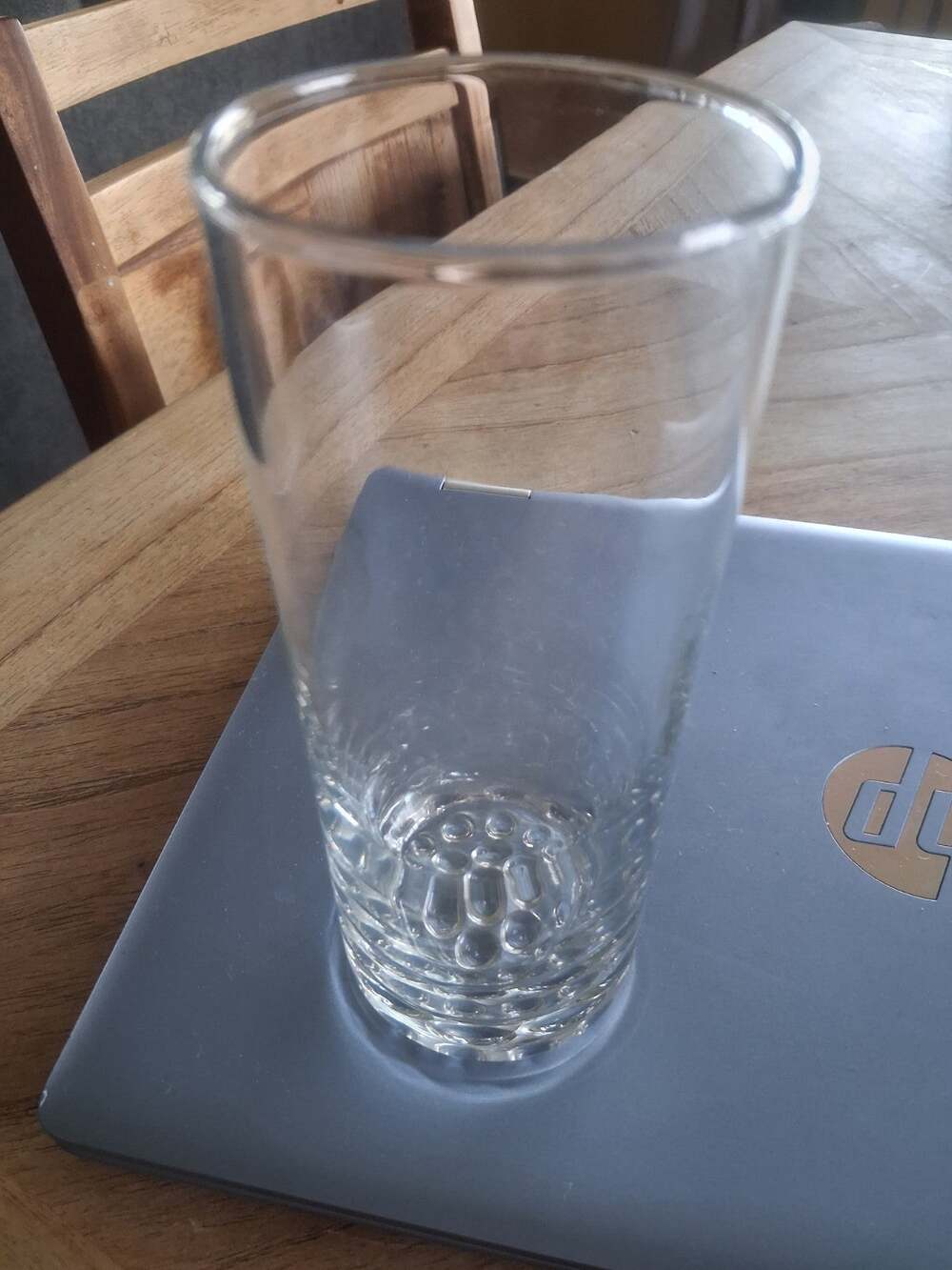 Replacement Vintage Clear Glass Tumbler, Bubble Bottom